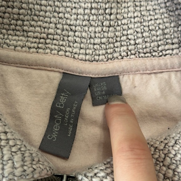 Sweaty Betty Restful Bouclé
Half Zip Pullover Sweatshirt Womens 4 Pink Gray - Picture 3 of 6